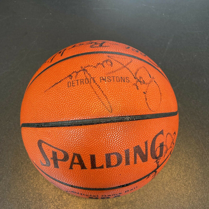 1986-87 Detroit Pistons Team Signed Spalding Official NBA Game Basketball JSA