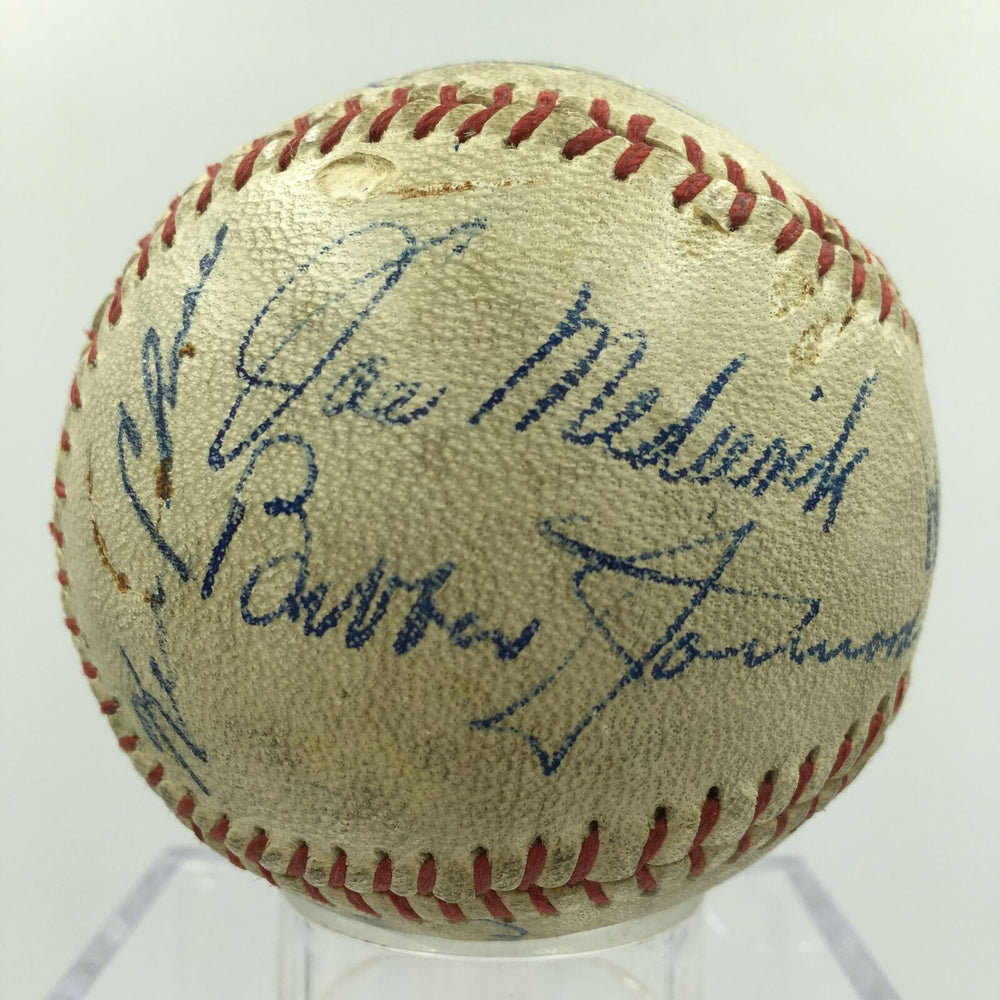 1943 New York Giants Team Signed Autographed Baseball Joe Medwick PSA DNA