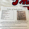 Lou Boudreau Signed Inscribed STATS Cleveland Indians Jersey JSA COA
