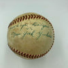 Frank Leja Signed 1955 World Series Game Used Baseball Yankees Dodgers JSA COA