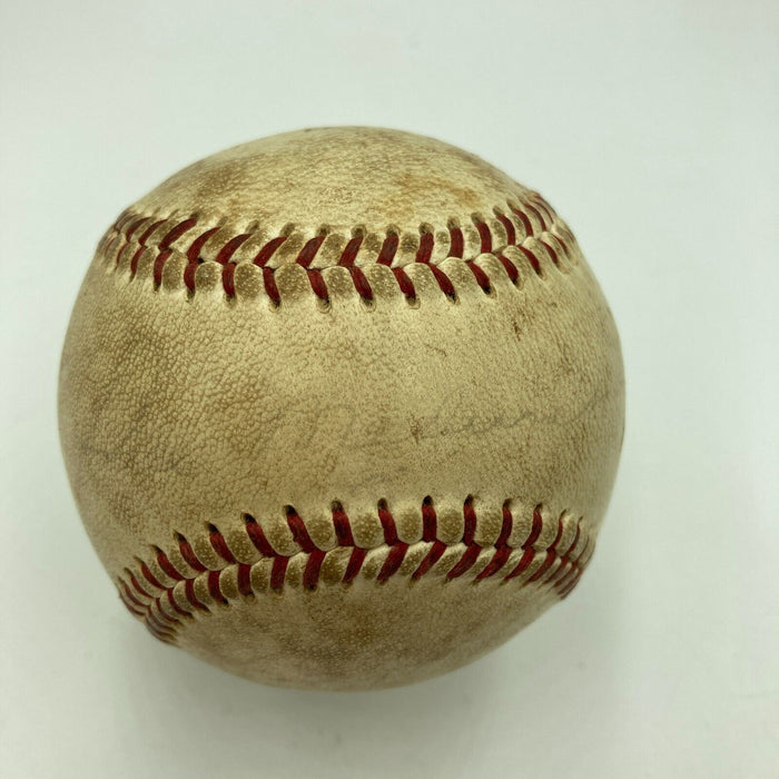 Beautiful Satchel Paige Signed 1950's National League Baseball PSA DNA COA