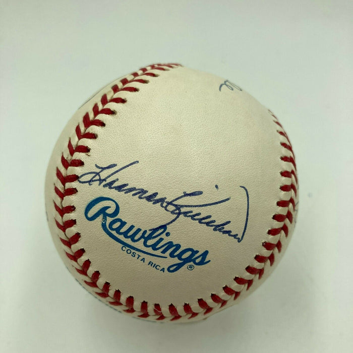 Mickey Mantle Ted Williams Willie Mays 500 Home Run Club Signed Baseball JSA COA