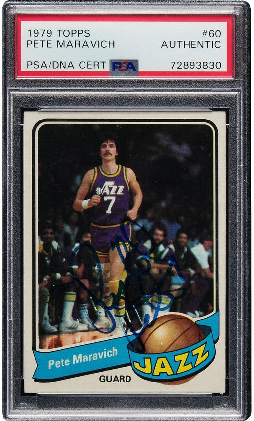 1979 Topps Pistol Pete Maravich Signed Autographed Basketball Card PSA DNA