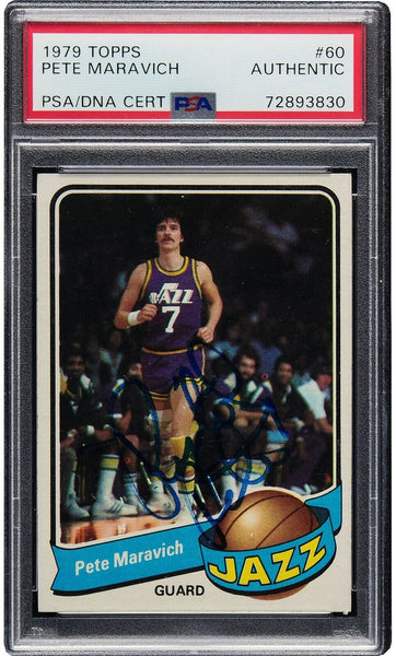 1979 Topps Pistol Pete Maravich Signed Autographed Basketball Card PSA DNA