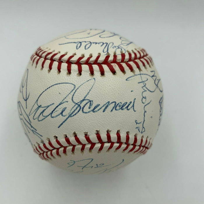 2002 Anaheim Angels World Series Champs Team Signed W.S. Baseball With JSA COA
