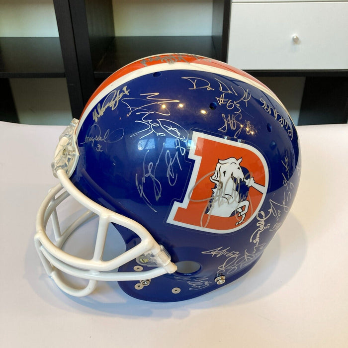 1996 Denver Broncos Team Signed Full Size Authentic John Elway Helmet JSA COA