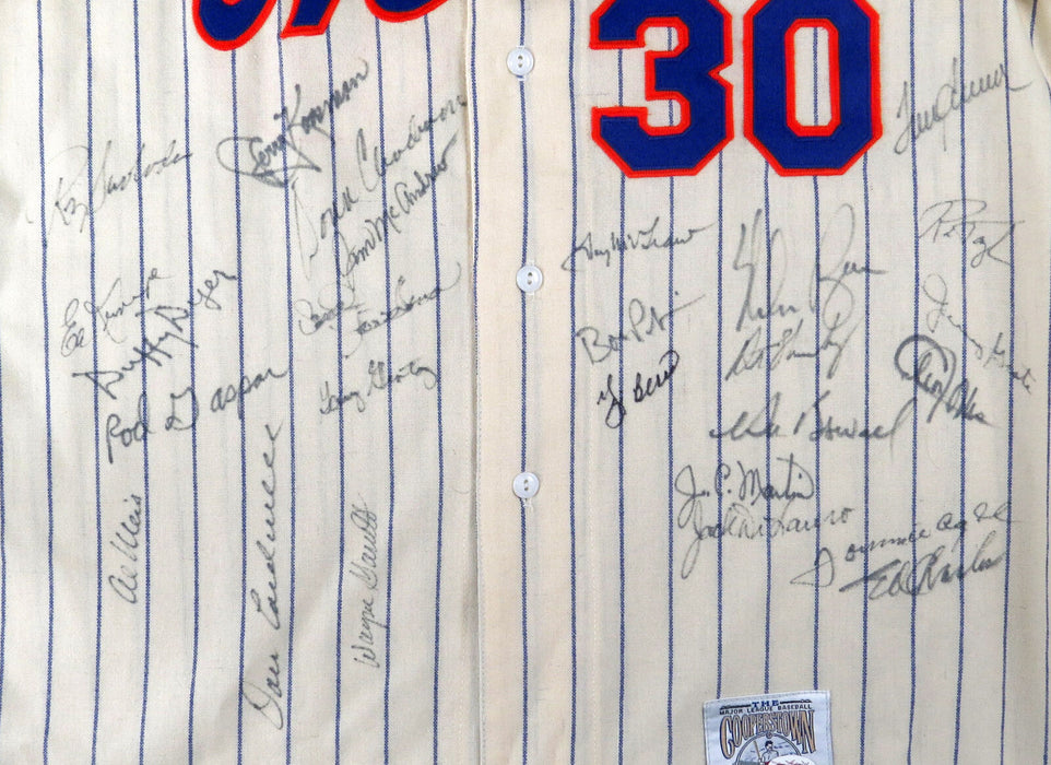 1969 Mets World Series Champs Team Signed Jersey Nolan Ryan & Tom Seaver JSA COA