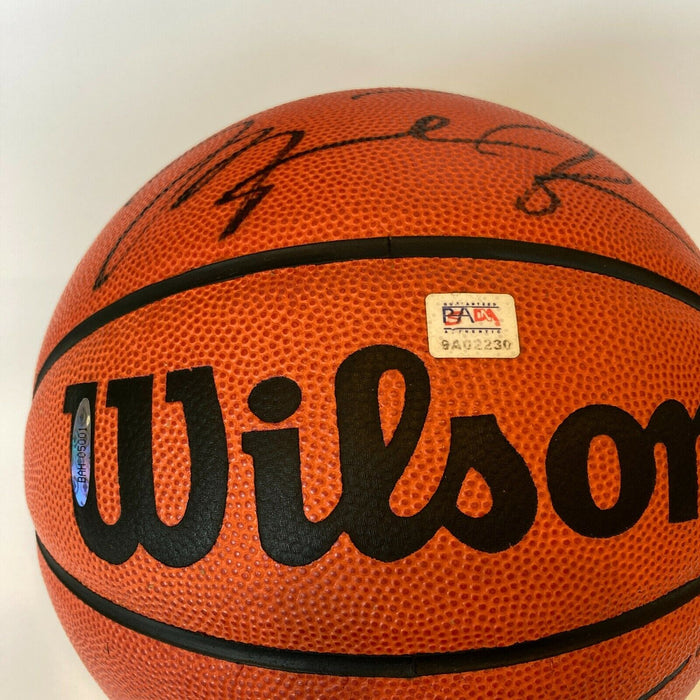 Michael Jordan Bill Russell Magic Johnson Larry Bird Signed Basketball UDA COA