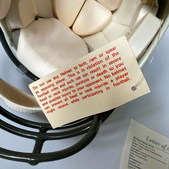 Johnny Unitas & Peyton Manning Signed Indianapolis Authentic Full Helmet JSA