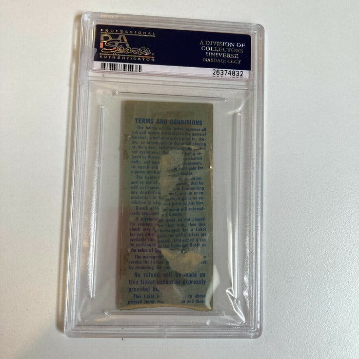 New York Mets Ticket To First Game Ever In Shea Stadium April 17, 1964 PSA