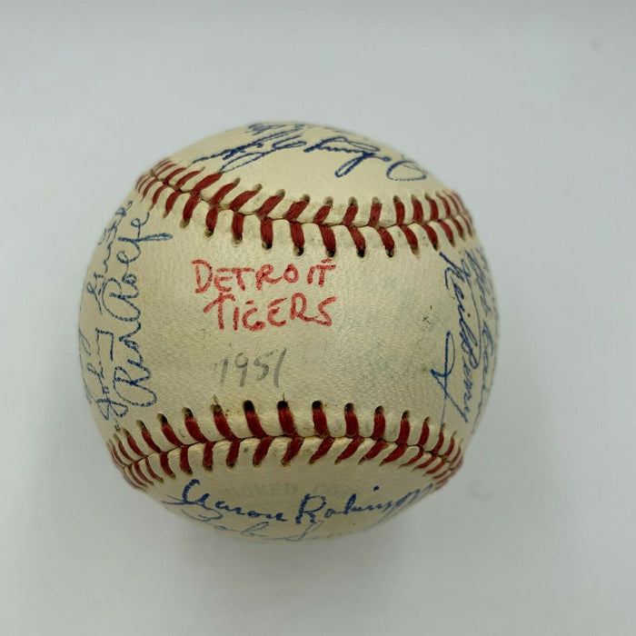 Beautiful 1951 Detroit Tigers Team Signed Baseball 29 Sigs With JSA COA