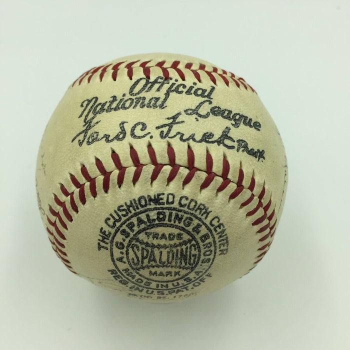 1938 Chicago Cubs National League Champs Team Signed NL Baseball With JSA COA