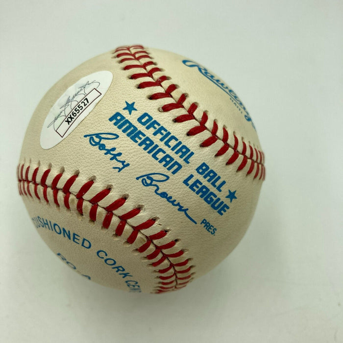 Joe Dimaggio Signed Official American League Baseball JSA Sticker Bold Auto