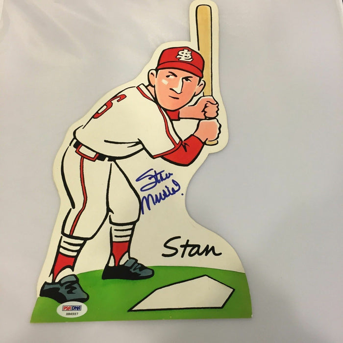 1973 Original Stan Musial Signed Bob Laughlin Hand Painted Super Stand-Up PSA