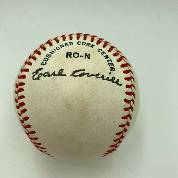 Earl Averill Single Signed Official National League Baseball With JSA COA