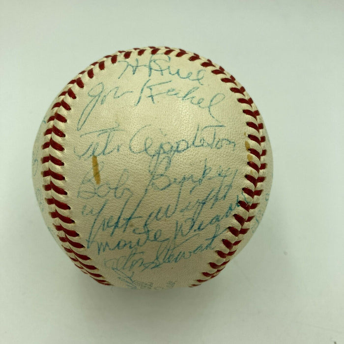 Moe Berg Goose Goslin Sam Rice Washington Senators Legends Signed Baseball PSA
