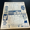 Johnny Kucks Signed Autographed 1950's New York Yankees Scorecard