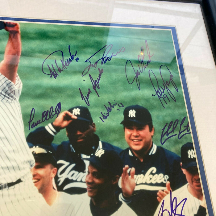 1998 Yankees WS Champs Team Signed 16x20 Photo Derek Jeter Rivera Steiner COA