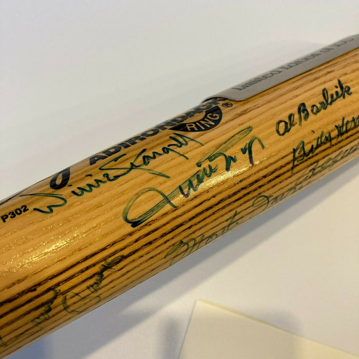 Willie Mays Ernie Banks Hall Of Fame Multi Signed Baseball Bat With JSA COA