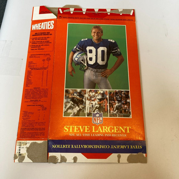 Steve Largent Signed Inscribed Wheaties Cereal Box JSA COA