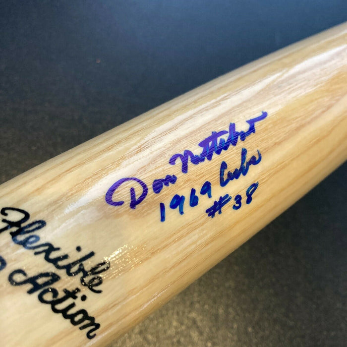Don Nottebart Signed Adirondack Baseball Bat 1969 Chicago Cubs With JSA COA