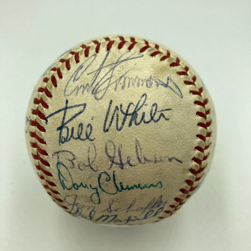 1963 St. Louis Cardinals Team Signed NL Baseball Stan Musial Bob Gibson JSA COA