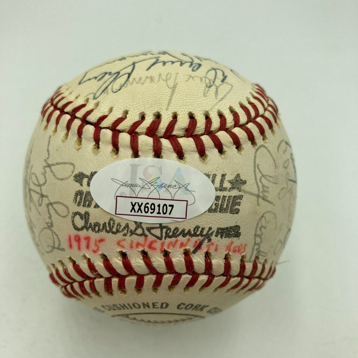 1975 Cincinnati Reds World Series Champs Team Signed Baseball JSA COA