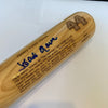 Beautiful Hank Aaron Signed Career Stats Commemorative Baseball Bat JSA COA