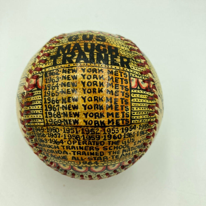 Ed Kranepool 1962 New York Mets Hand Painted George Sosnak Art Baseball Signed