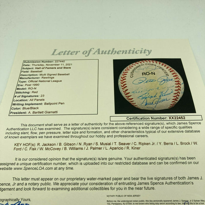 Nolan Ryan Tom Seaver Cal Ripken Jr Stan Musial HOF Multi Signed Baseball JSA