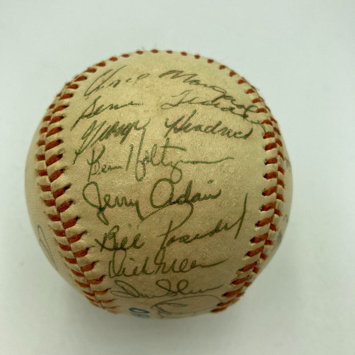 1972 Oakland A's Athletics World Series Champs Team Signed Baseball JSA COA