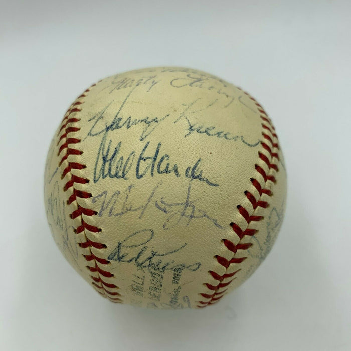 1958 Cleveland Indians Team Signed American League Baseball With Joe Gordon