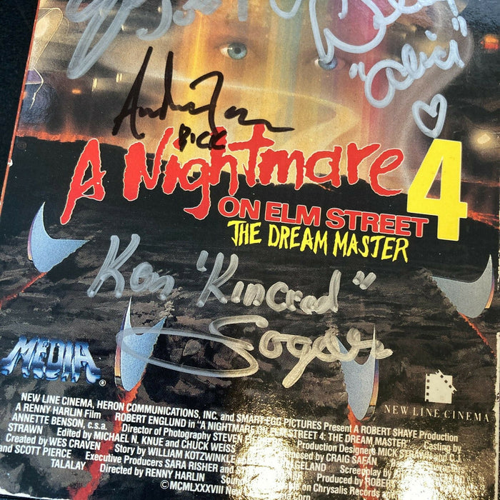 A Nightmare On Elm Street Cast Signed VHS Movie 9 Signatures JSA COA
