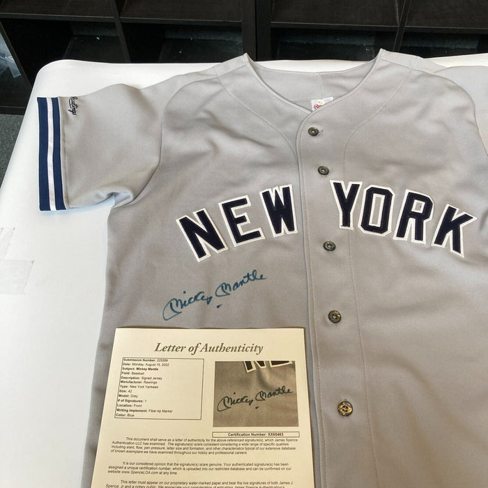 Mickey Mantle Signed Vintage Rawlings New York Yankees Authentic Jersey JSA COA