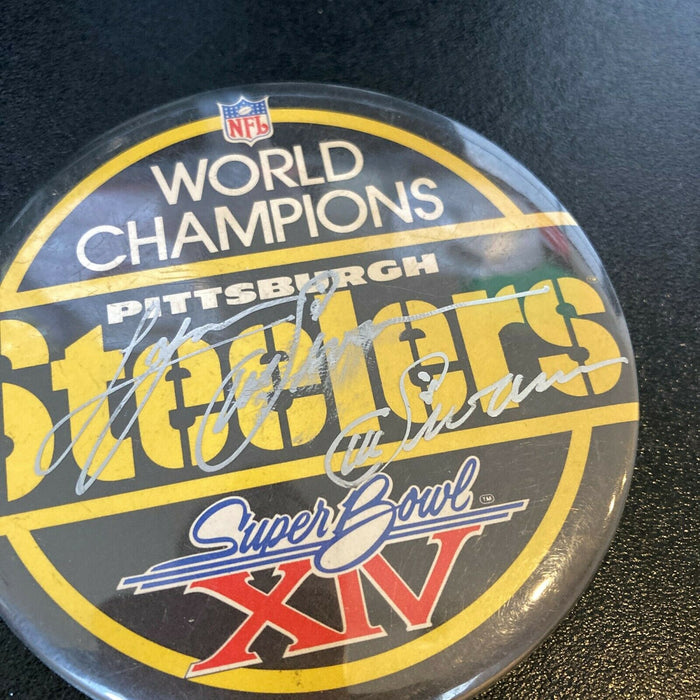 Lynn Swann Signed Pittsburgh Steelers Super Bowl Champs Signed Vintage Pin JSA