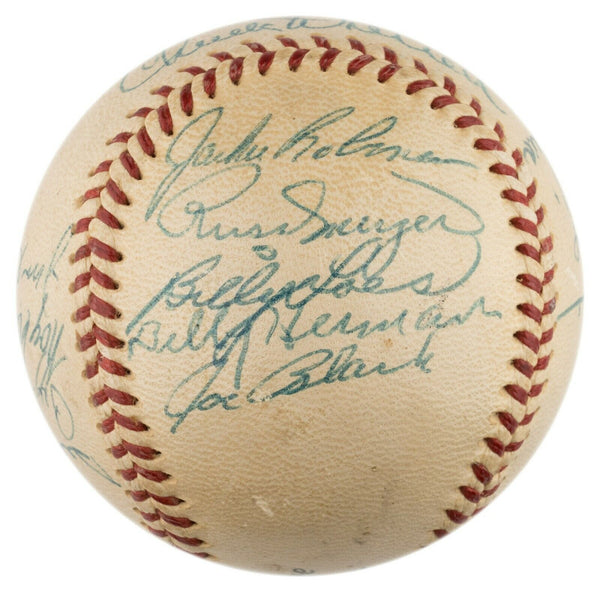 Jackie Robinson & Roy Campanella 1953 Brooklyn Dodgers Team Signed Baseball BAS