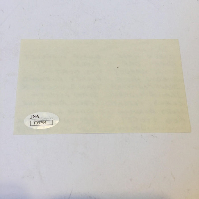 Rare Bobby Hull Handwritten Signed All Time Greatest All Star Team Card JSA COA