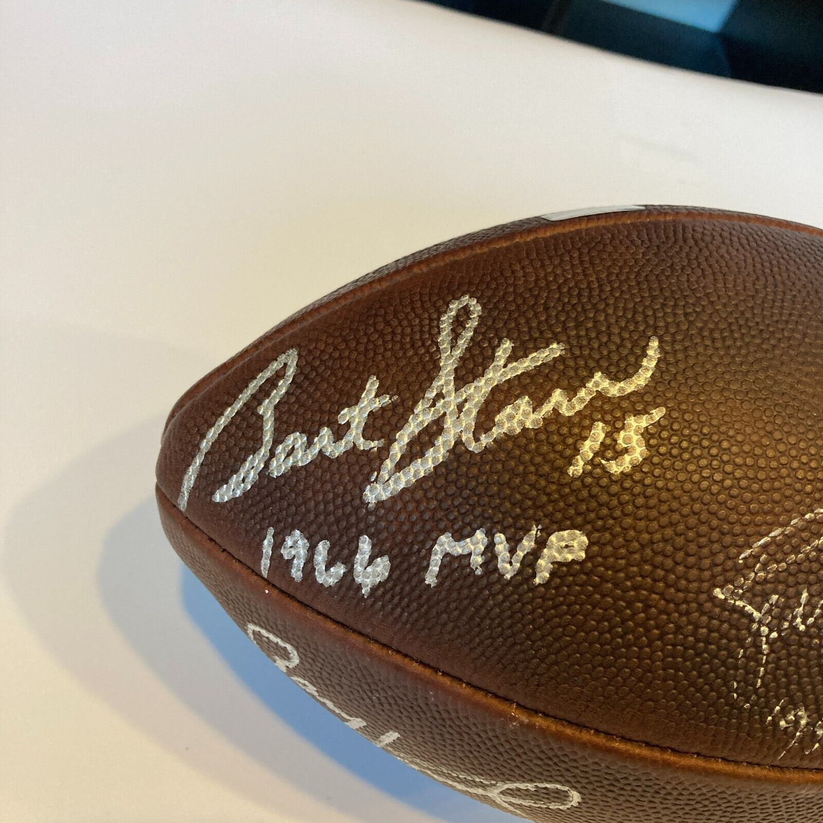 Bart Starr Brett Favre Aaron Rodgers Green Bay Packers MVP Signed