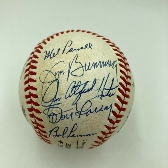 No Hitter Pitchers Signed Baseball 17 Sigs Tom Seaver Catfish Hunter JSA COA