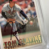 1993 Fleer Tom Glavine Signed Promo Card With Fleer Stamp PSA DNA RARE