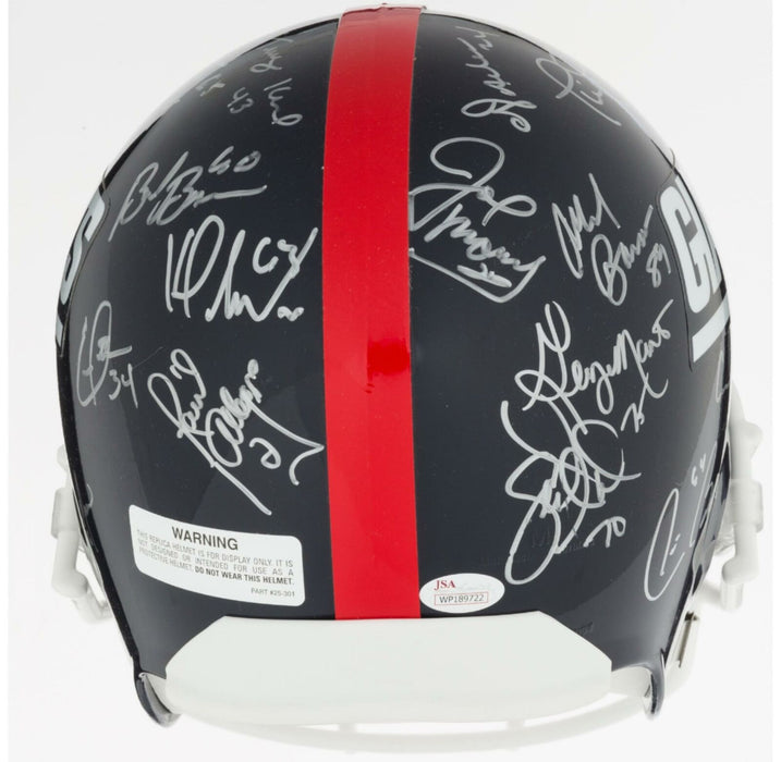 1986 New York Giants Super Bowl Champs Team Signed Full Size Helmet JSA COA