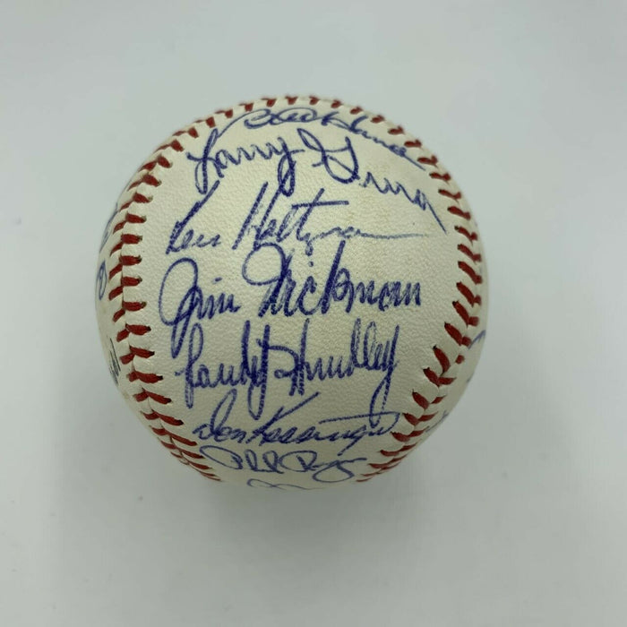 1970 Chicago Cubs Team Signed Baseball Ernie Banks Ron Santo Billy Williams JSA