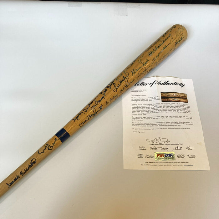 Hall Of Fame Legends Signed Baseball Bat 50 Signatures Sandy Koufax PSA DNA COA