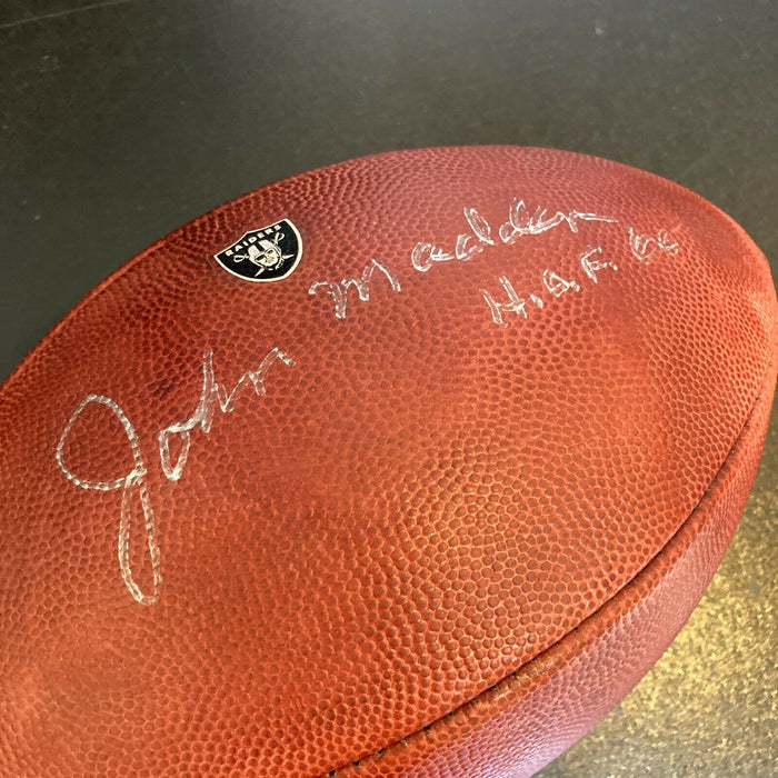 John Madden "HOF 2006" Signed Oakland Raiders NFL Game Issued Football JSA COA