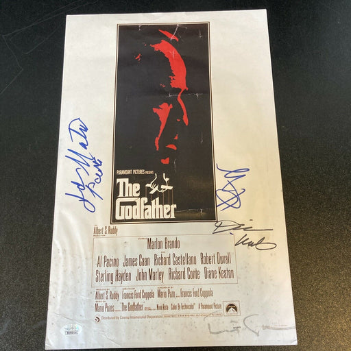 Al Pacino The Godfather Cast Signed 11x17 Original Movie Poster With JSA COA