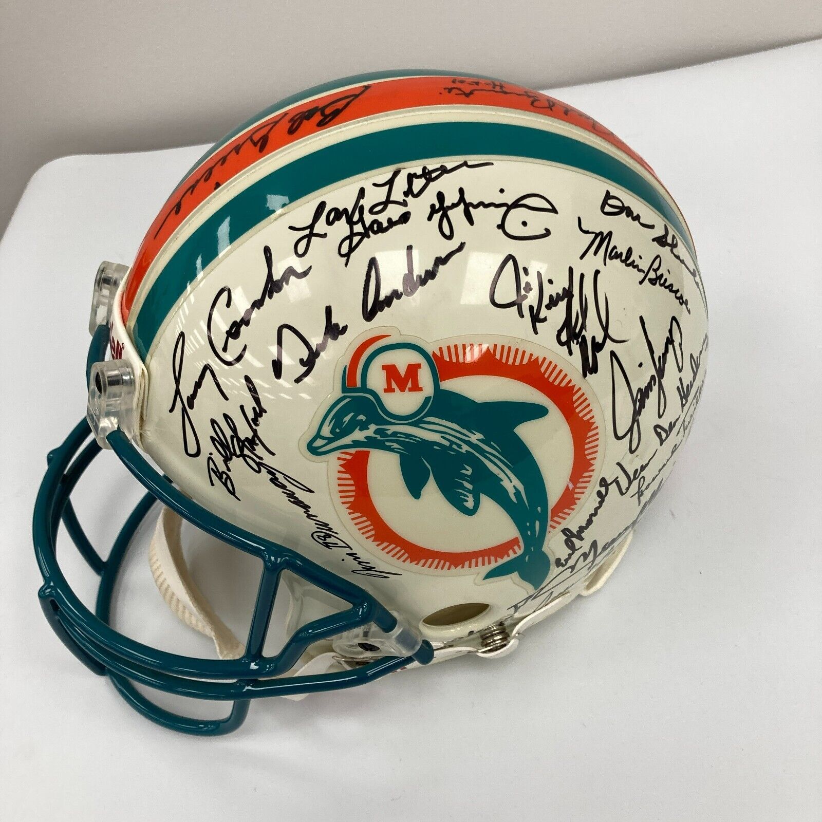 1972 Miami Dolphins Super Bowl Champs Team Signed Authentic Game Helmet JSA  COA