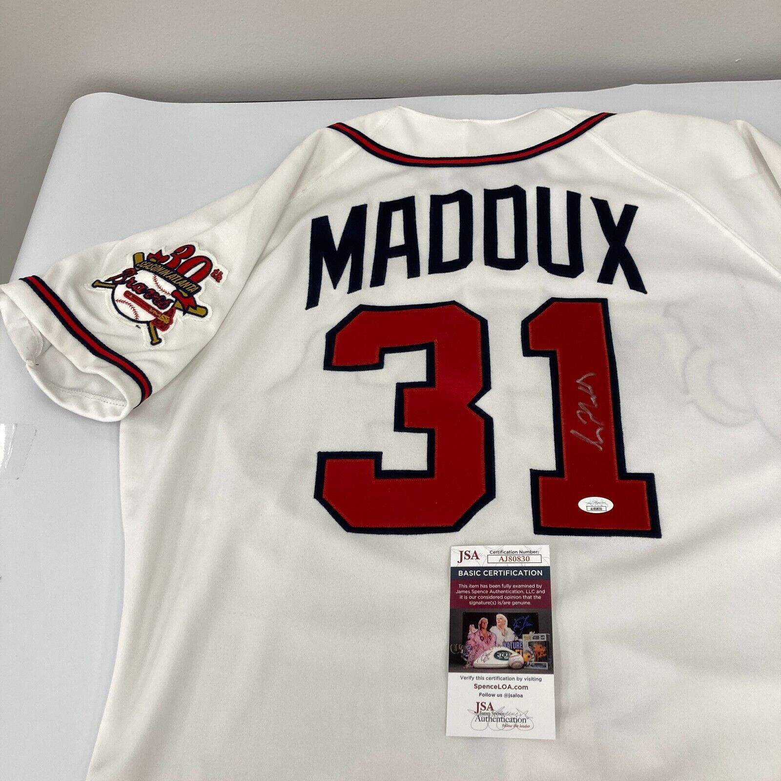 A Greg Maddux 1996 World Series Atlanta Braves Game Used / Issued Jersey
