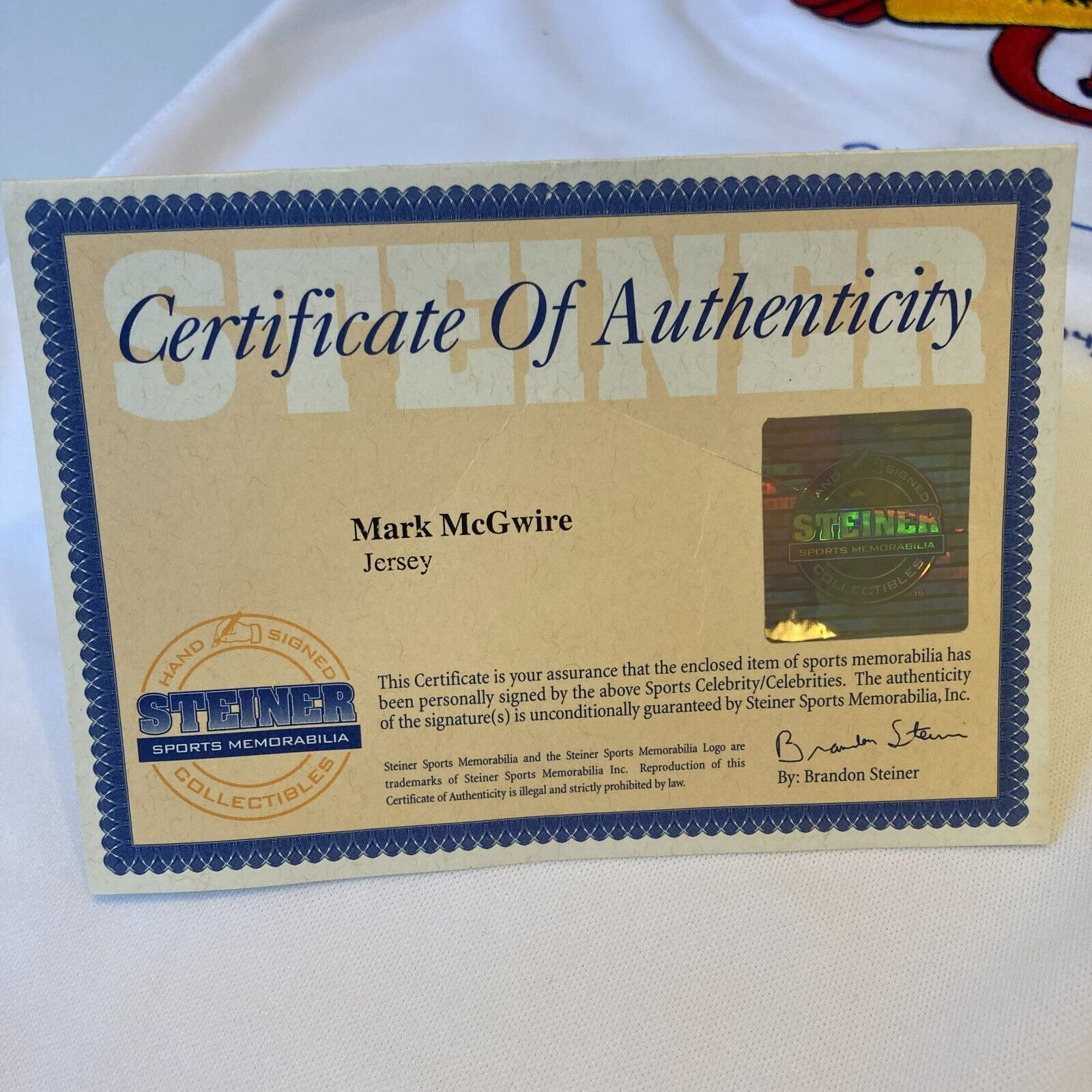 Mark McGwire signed Rawlings Authentic Cardinals jersey Steiner MLB Coa Le  1/250 - Autographed MLB Jerseys at 's Sports Collectibles Store