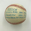 Rare Luke Sewell Signed Heavily Inscribed Career Stat Baseball With PSA DNA COA