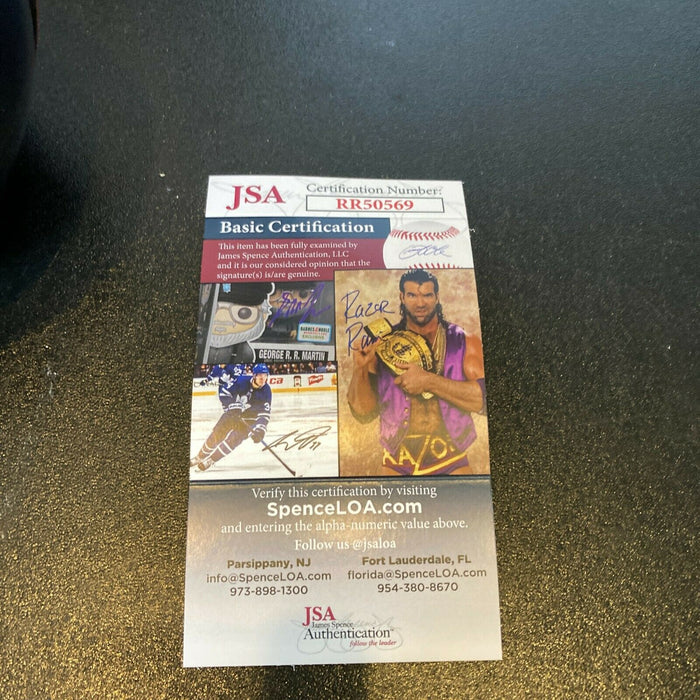 Pat Summerall Signed Authentic Riddell New York Giants Mini Helmet JSA COA